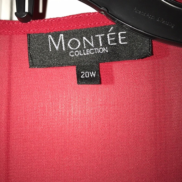 Montée Collection Red sheer jacket - Picture 2 of 5